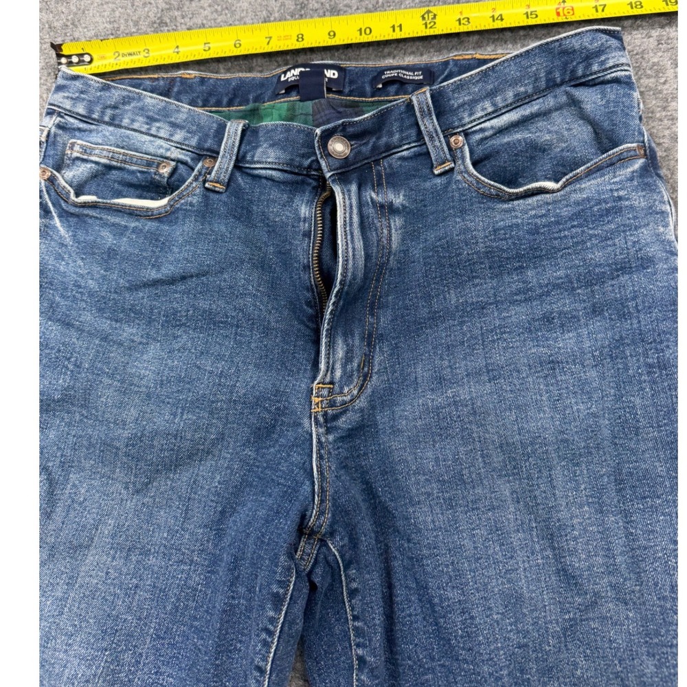 Lands End Square Rigger Flannel Lined Jeans Plaid Traditional Fit Mens 36x31 - Picture 7 of 9
